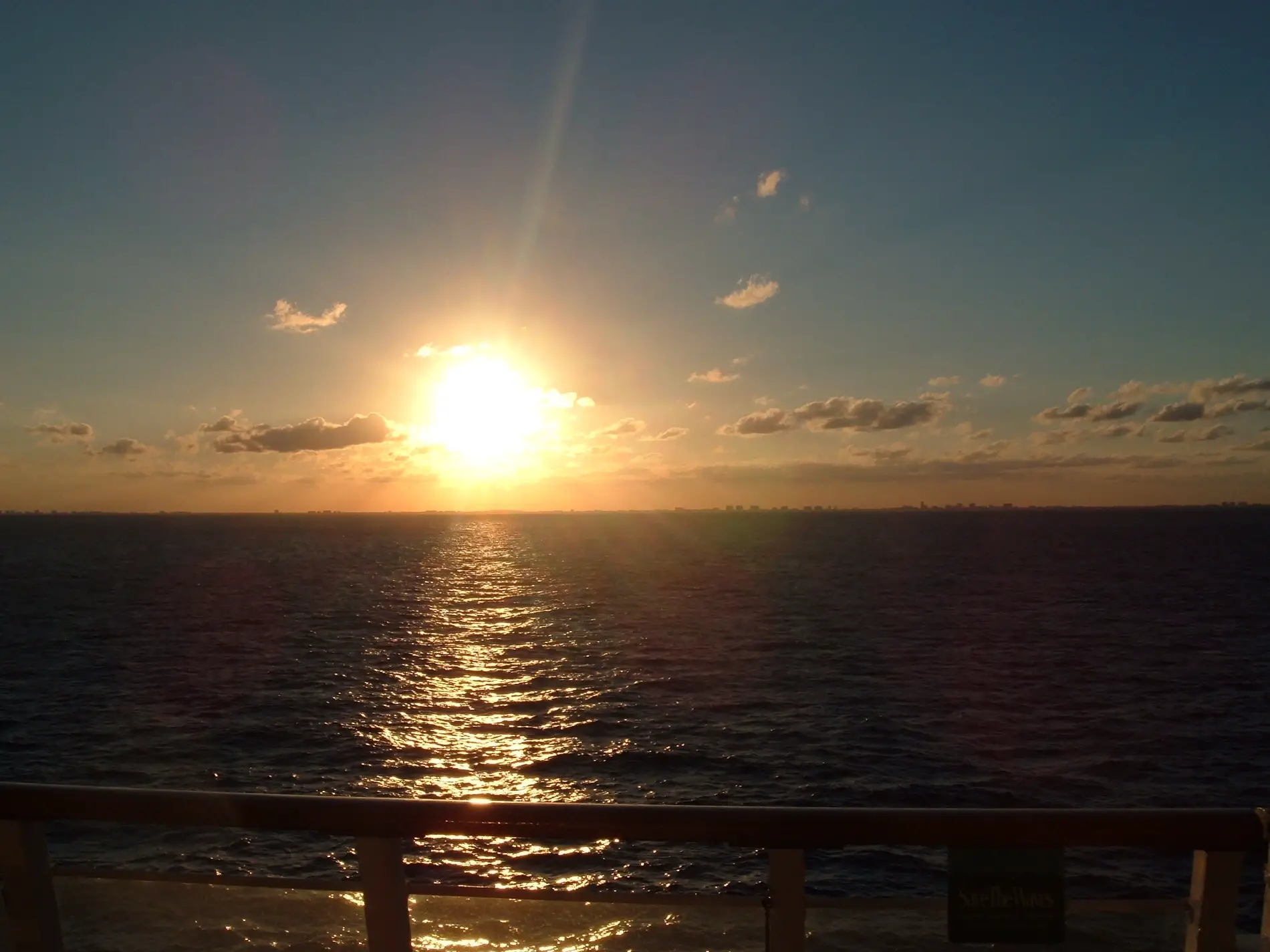 Celebrity Edge; Caribbean Dream Itinerary - Caribbean Sunset from a Cruise Ship