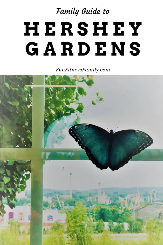 Hershey Gardens is one of the top rated attractions in Pennsylvania Amish Country.  The sprawling grounds include a children's garden, a breathtaking butterfly aviary, and 10 themed gardens to wander. Don't miss it if you visit Hersheypark! #HersheyPA #HersheyGardens #FamilyTravel #BotanicalGardens #Pennsylvania #FamilyTravel