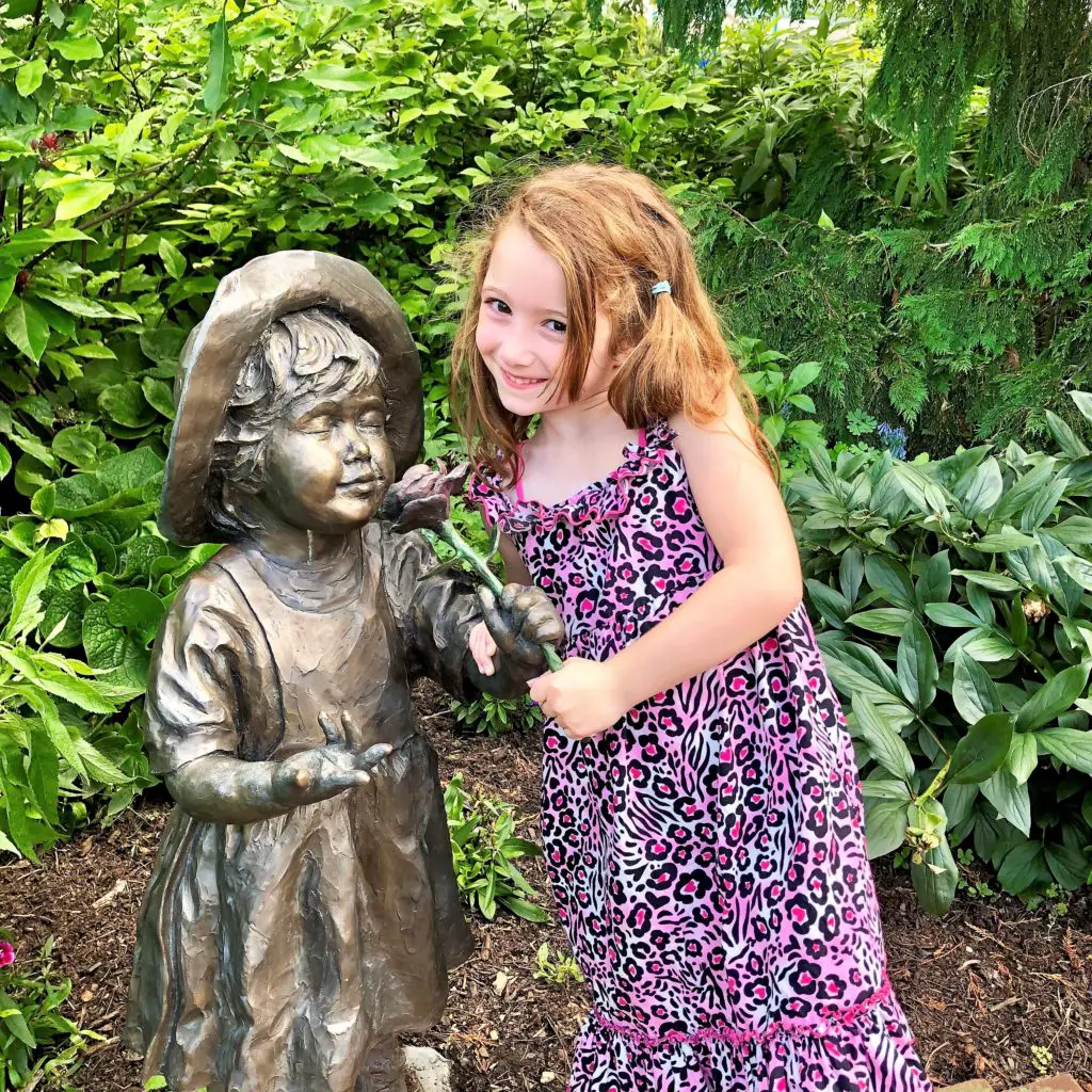 For those visiting Hershey Gardens with kids, The Children’s Garden is a lot of fun! It includes 32 themed mini gardens, a caterpillar-shaped living walk-thru “tunnel”, and a Hoop House that educates families on how to grow a garden at home.   #HersheyPA #Pennsylvania #PennsylvaniaAmishRegion #ChildrensGardens