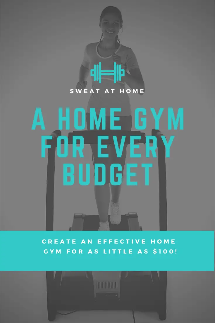 Build a home gym to do cardio + strength training with as little as $100. Tons of options to customize your space! #homegym #fitness #workout #healthyliving  #wellness