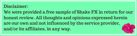Shake FX Review Fitness Influencer Disclaimer